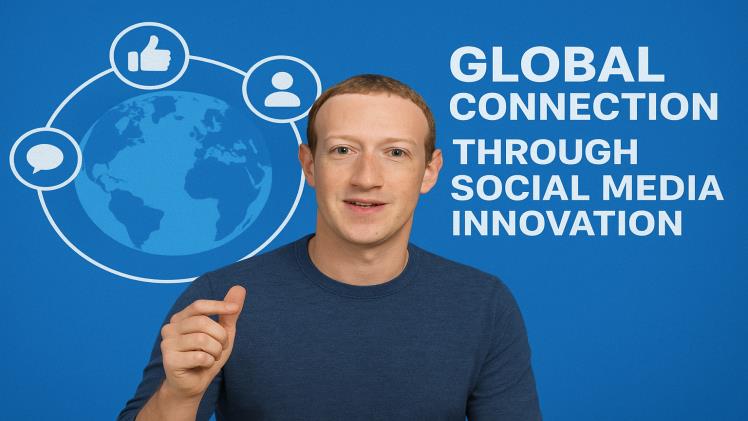 Mark Zuckerberg promoting global connection through social media innovation
