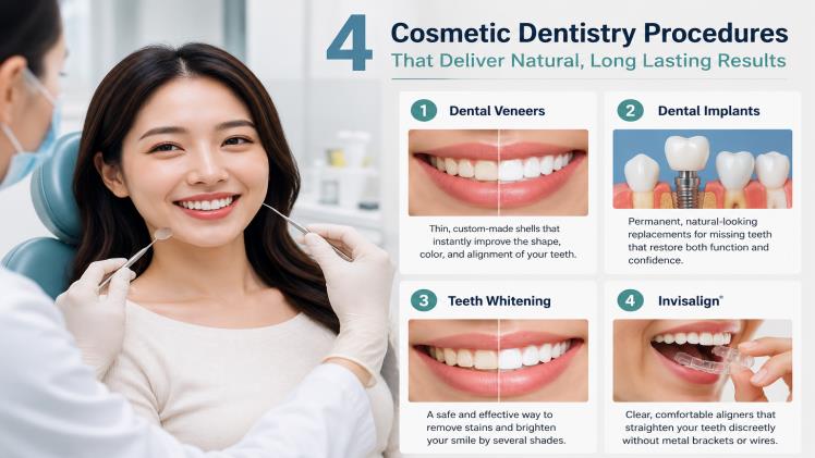 4 Cosmetic Dentistry Procedures That Deliver Natural, Long Lasting Results