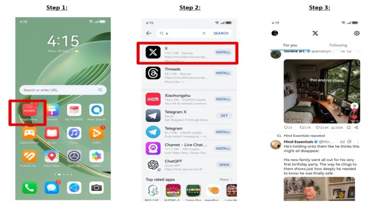 Huawei Twitter Guide Install and Use X While Abroad