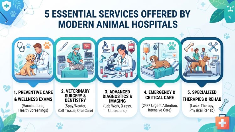 5 Essential Services Offered By Modern Animal Hospitals